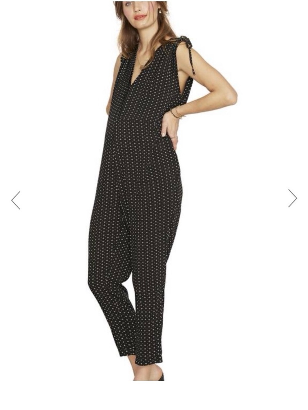 Hatch Size 0 Black White Maternity Twilight Jumpsuit Sleeveless - Picture 8 of 9